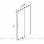 Душевая дверь Aquanet Pleasure AE60-N-120H200U-BT 120 прозрачное стекло