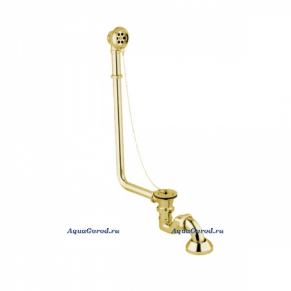 Слив-перелив Astra-form для отдельностоящих ванн с цепочкой золото