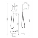 Смеситель Comforty однорычажный напольный для ванны хром FE0002-CCT