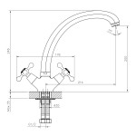 Смеситель Decoroom DR54029 для кухни с поворотным изливом