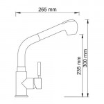 Смеситель WasserKraft Main для кухни с выдвижной лейкой 4166