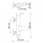 Смеситель WasserKraft Berkel для ванны с коротким изливом 4801