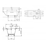 Ванна стальная Kaldewei Saniform Plus Star 170х75x41см 3,5 смм с отверстиями для ручек