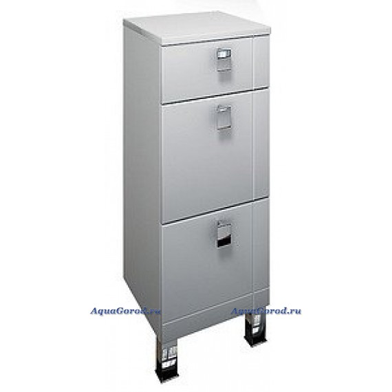 Тумба Тритон Диана 30 см напольная с 3 ящиками белая