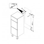 Тумба Тритон Диана 30 см напольная с 3 ящиками белая