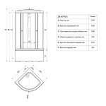 Душевая кабина Triton Стандарт 90x90 Б высокий поддон стекло узоры белый профиль ДН4 Щ0000027243