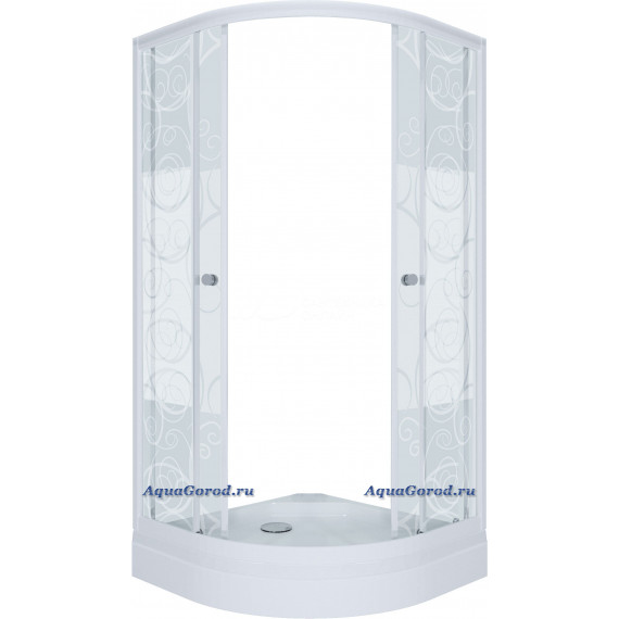 Душевой уголок Triton Стандарт 100х100 А с низким поддоном стекло узоры Щ0000025927