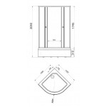 Душевой уголок Triton Ультра 100х100 В со средним поддоном прозрачное стекло Щ0000039052