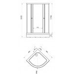 Душевой уголок Triton Ультра 90х90 А с низким поддоном прозрачное стекло Щ0000039053
