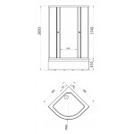 Душевой уголок Triton Ультра 90х90 В со средним поддоном прозрачное стекло Щ0000039055