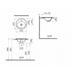 Раковина Vitra S 20 накладная круглая 45 см 5466B003-0001