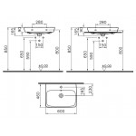 Раковина Vitra Metropole с переливом 60 см 5662B003-0001