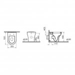 Унитаз подвесной VitrA Zentrum Rime-Ex безободковый 5795B003-0075