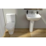 Унитаз-компакт VitrA Zentrum Open-back с арматурой Geberit и сиденьем микролифт 9012B003-7204