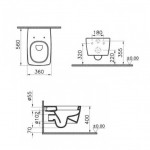 Унитаз подвесной VitrA Metropole Rim-Ex безободковый 7672B003-0075