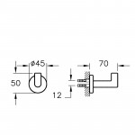 Крючок для полотенец Vitra Minimax S хром A44787