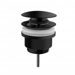 Донный клапан Vitra Origin для раковины с переливом нажимной черный матовый A4514936