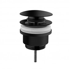 Донный клапан Vitra Origin для раковины с переливом нажимной черный матовый A4514936