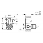 Набор VitrA Win S встроенной душевой системы хром A49265EXP