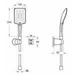 Набор VitrA Win S встроенной душевой системы хром A49265EXP