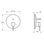 Набор VitrA Origin встроенной душевой системы хром A49266EXP Набор VitrA Origin встроенной душевой системы хром A49266EXP