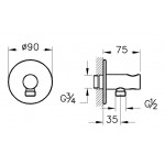 Набор VitrA Origin встроенной душевой системы хром A49266EXP Набор VitrA Origin встроенной душевой системы хром A49266EXP