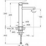 Смеситель Vitra Origin для раковины чаши большой хром A42558