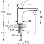 Смеситель Vitra Root Round для раковины медь A4270626EXP