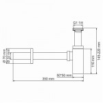 Сифон для раковины WasserKRAFT A096 светлая бронза