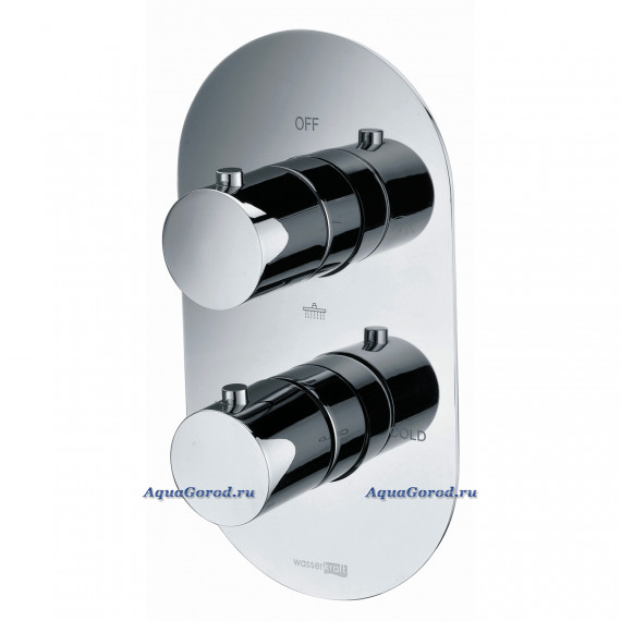 Смеситель WasserKraft Berkel 4844 Thermo для ванны и душа, со встраиваемой системой монтажа, хром