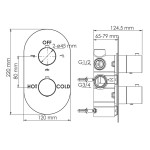 Смеситель WasserKraft Berkel 4844 Thermo для ванны и душа, со встраиваемой системой монтажа, хром