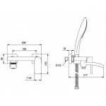 Смеситель для ванны Gappo Noar G3248-8