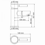 Смеситель WasserKraft Main 4103 Thermo для умывальника, термостатический