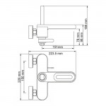 Смеситель WasserKraft Kammel 1801 для ванны с коротким изливом