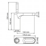 Смеситель WasserKraft Kammel 1803 для умывальника