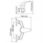 Смеситель WasserKraft Isen 2602 для душа