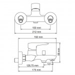 Смеситель WasserKraft Vils 5601 для ванны с коротким изливом