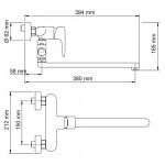 Смеситель WasserKraft Vils 5602L для ванны с длинным поворотным изливом 380 мм