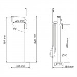 Смеситель WasserKraft Dinkel 5821 для ванны напольный