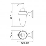 Дозатор жидкого мыла WasserKraft навесной Ammer K-7099