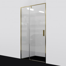 Душевая дверь WasserKRAFT Aisch 55P05 120х200 распашная, прозрачное стекло, профиль матовое золото