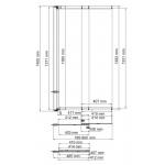 Шторка на ванну WasserKRAFT Dill 61S02-80 800х1400 мм стеклянная раздвижная/распашная двустворчатая
