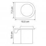 Подстаканник одинарный WasserKraft Kammel K-8328 стеклянный