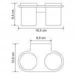 Подстаканник двойной WasserKraft Kammel K-8328D стеклянный