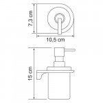 Дозатор жидкого мыла WasserKraft Kammel K-8399 стеклянный, 170 ml