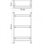 Полка стеклянная WasserKraft тройная K-2033