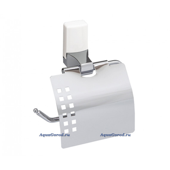 Держатель туалетной бумаги WasserKraft Leine K-5025WHITE с крышкой