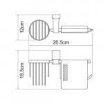 Держатель туалетной бумаги и освежителя WasserKraft Leine K-5059WHITE