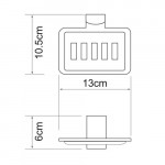 Мыльница решетка WasserKraft Leine K-5069WHITE