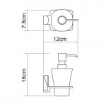 Дозатор жидкого мыла WasserKraft Leine K-5099WHITE